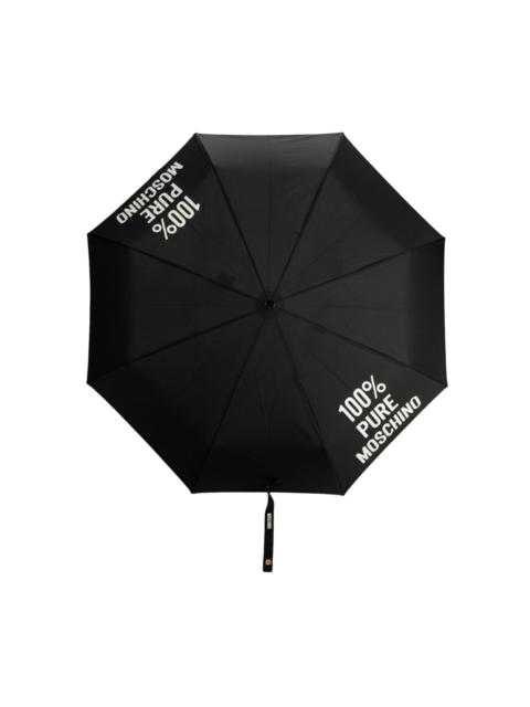 Moschino logo-print folded umbrella