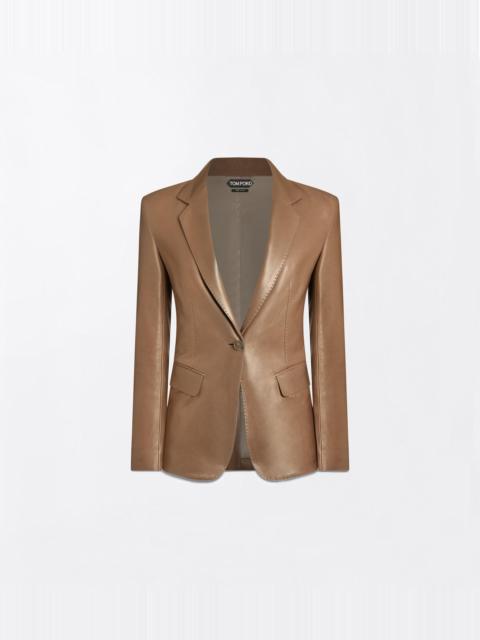 TOM FORD GUANTERIA LEATHER SINGLE BREASTED JACKET