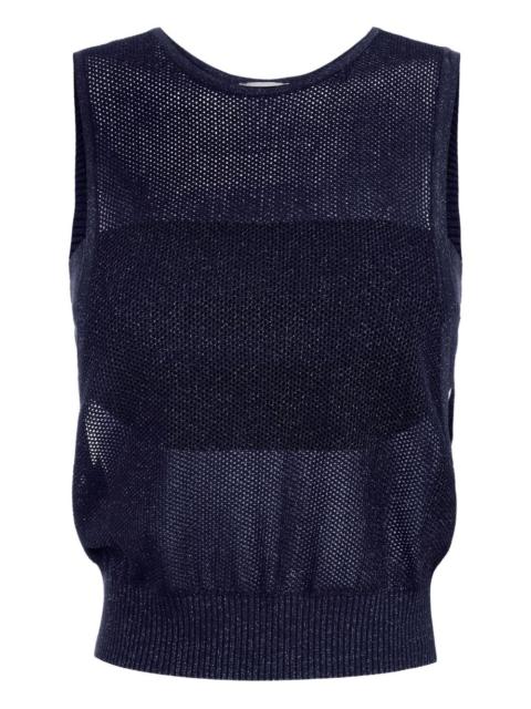 ELISABETTA FRANCHI mesh-knit top
