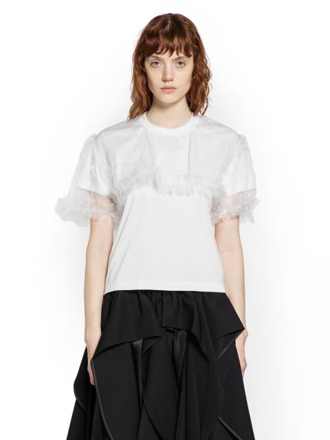 Noir Kei Ninomiya Cotton Jersey And Tulle T-shirt