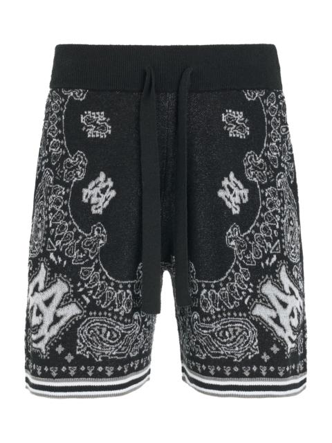 AMIRI Bandana Shorts in Black