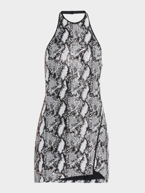IRO Allany Sequined Halter Mini Dress
