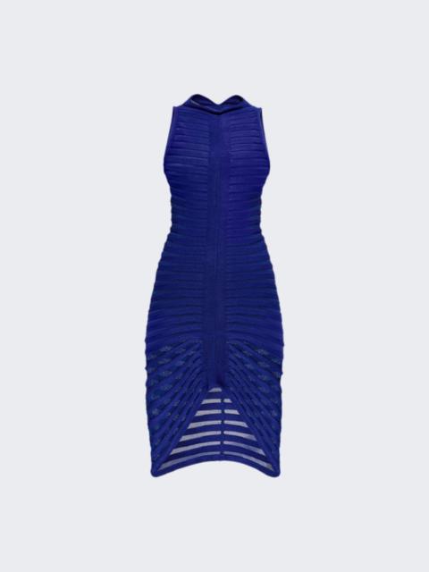 Sheer 3d Skeleton Dress Blue