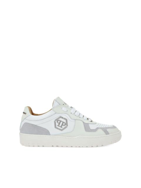 PHILIPP PLEIN Hexagon low-top leather sneakers