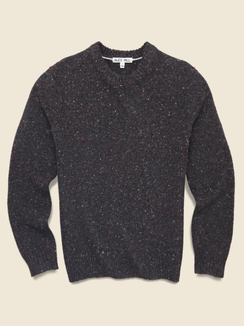 ALEX MILL Donegal Wool Sweater - Pinot Noir