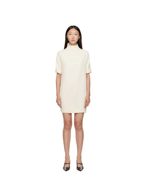 Loulou de Saison Off-White Elton Short Sleeves Minidress