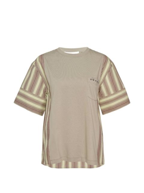 3.1 Phillip Lim striped-panel pocket T-shirt