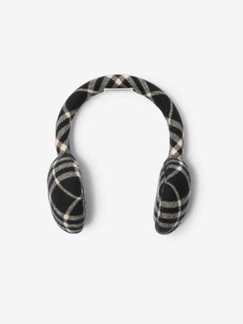 Burberry Check Wool Cashmere Earmuffs