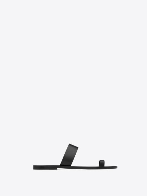 SAINT LAURENT nyx slides in smooth leather