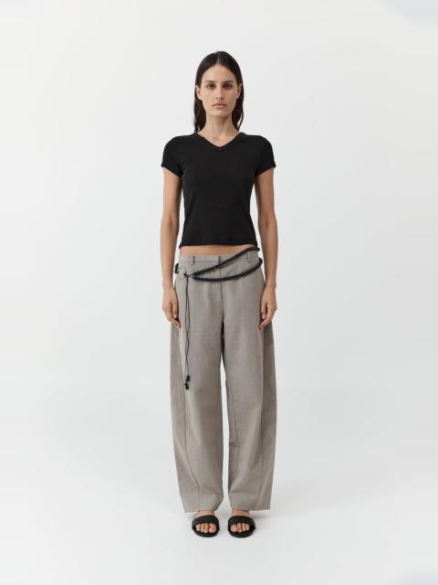 ST. AGNI Organic Cotton V Neck Tee - Jet Black