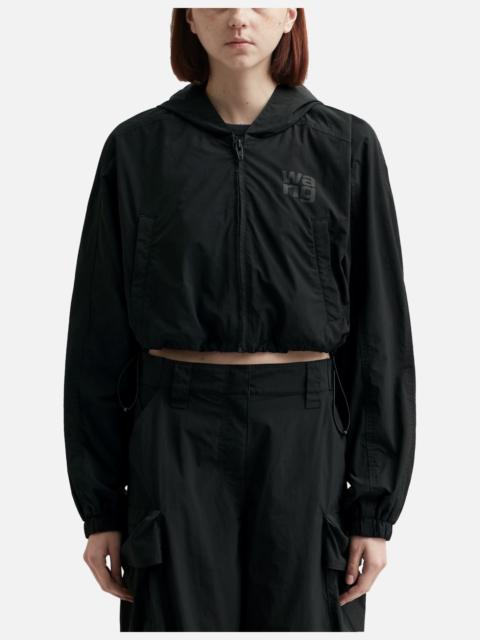 alexanderwang.t HOODED CROPPED ZIP JACKET