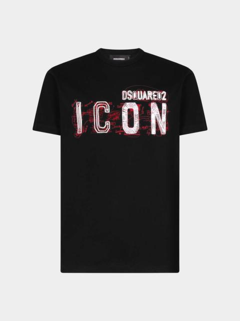 DSQUARED2 ICON SCRIBBLE COOL FIT T-SHIRT