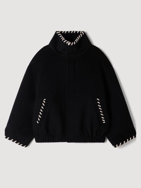 Sandro JACKET WITH TOPSTITCHED DETAILS