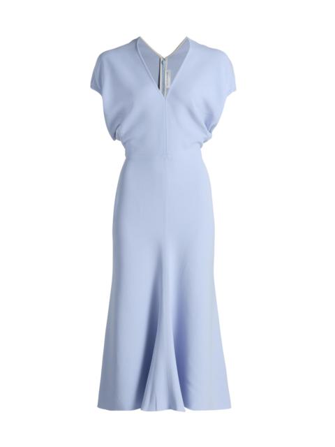 Victoria Beckham Women's Blouson Detail Midi-Dress - Cloud Blue