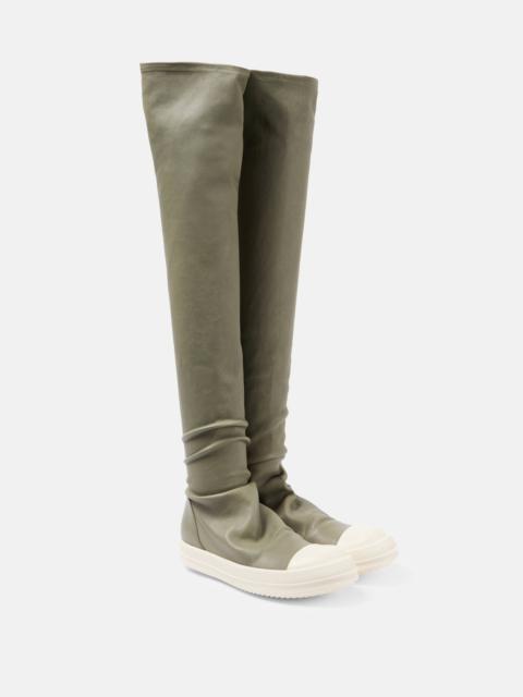 Rick Owens Stockings over-the-knee leather sneakers