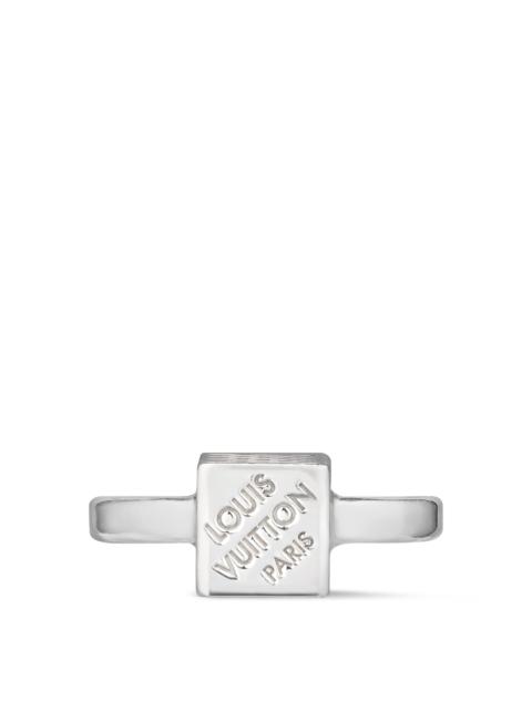 Louis Vuitton LV Cube Ring Silver