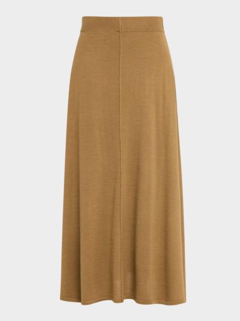 TWP Fine Wool Silk Handkerchief Hem Skirt