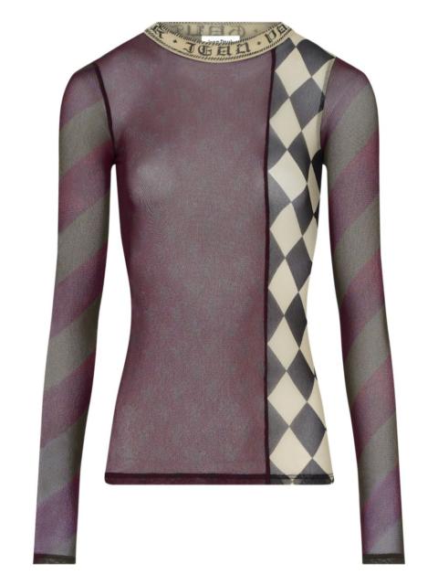 Jean Paul Gaultier patchwork long-sleeves Top