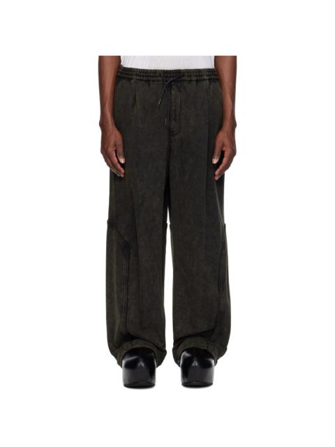 JUUN.J Juun. J Khaki Garment Dyed Wide Sweatpants