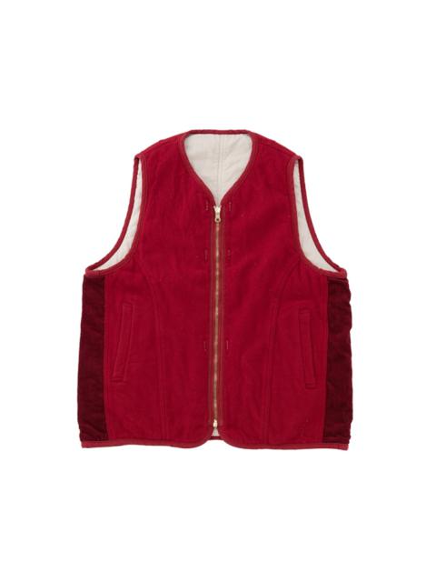 visvim WAWONA DOWN VEST (W/LI NEP TWEED) RED