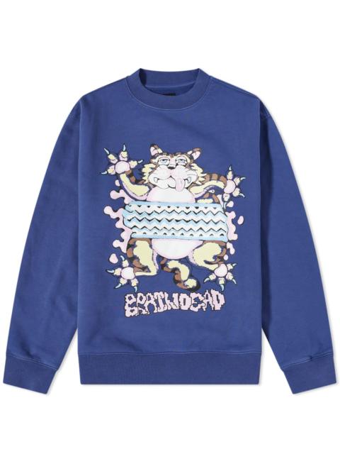 BRAIN DEAD Brain Dead Relaxed Cat Crew Sweat