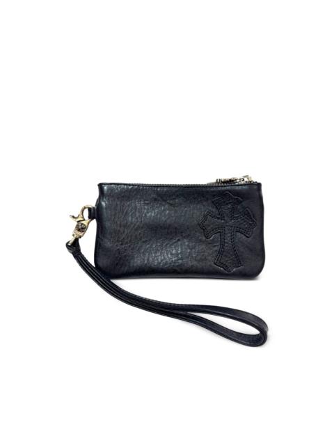 Chrome Hearts cross-patch leather wallet