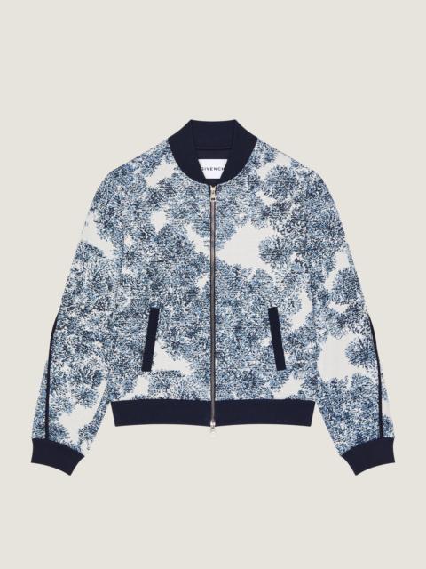 Givenchy COUTURE SEAM BLOUSON IN COTTON WITH POMPOM PRINT
