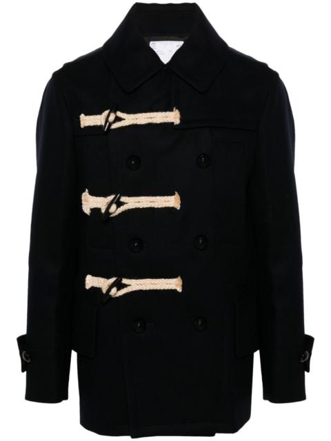 sacai wool duffle jacket