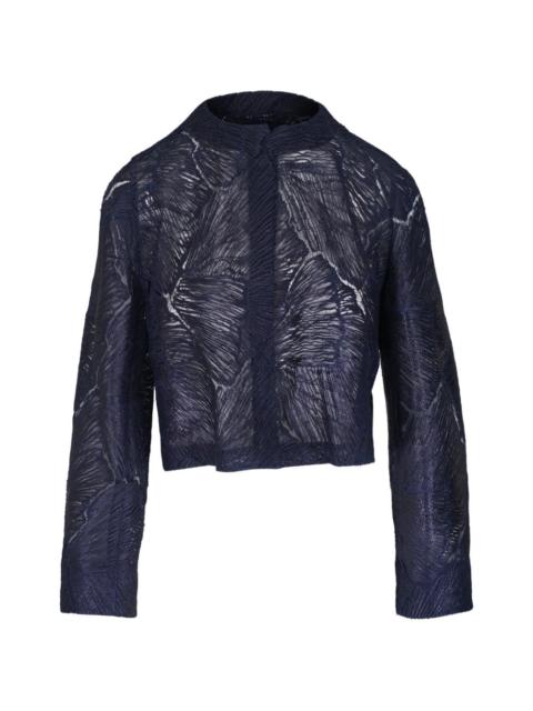 AKRIS blue cropped jacket