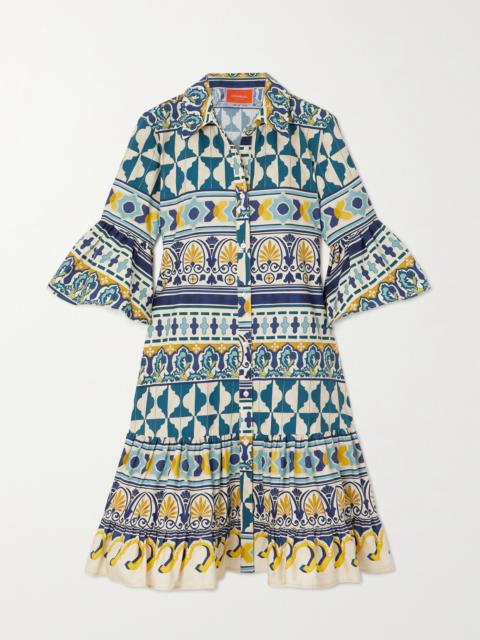 La DoubleJ Choux Printed Cotton-poplin Mini Dress