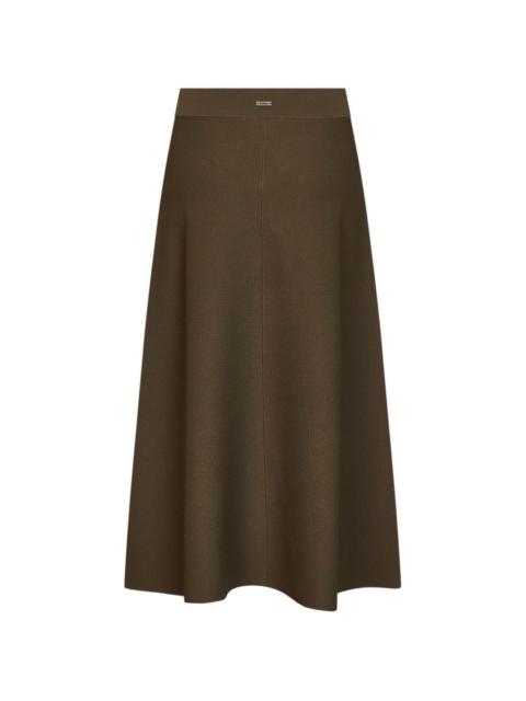 Max Mara Milano-knit midi flared skirt