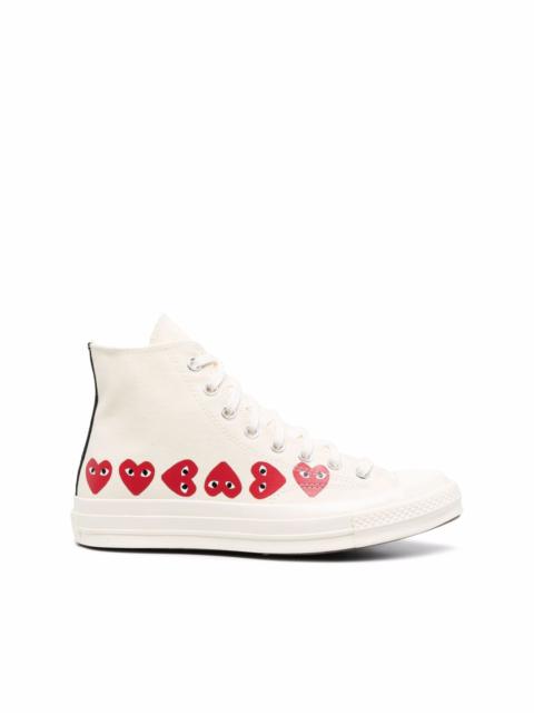 Comme des Garçons PLAY x Converse logo print high-top sneakers