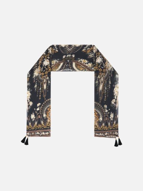 CAMILLA LONG SILK CRINKLE CHIFFON SCARF