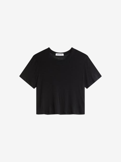 The Frankie Shop Andria Cropped Knit Top - Black
