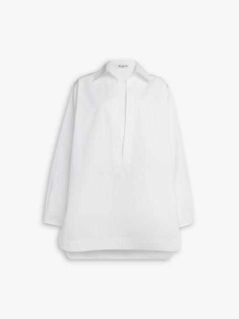 Alaïa TUNIC SHIRT DRESS IN COTTON POPLIN