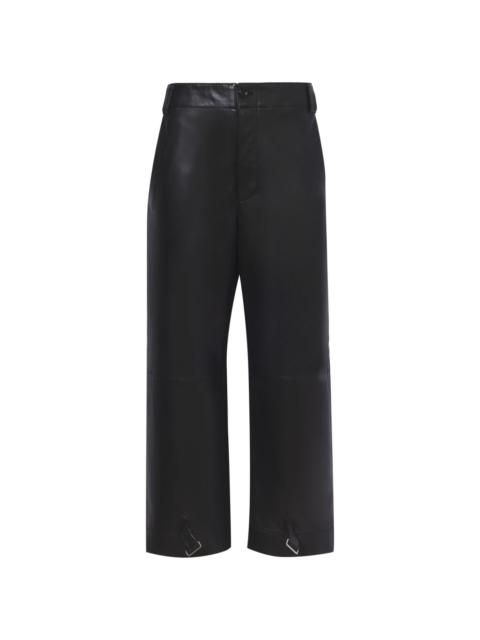 Proenza Schouler leather cropped straight-leg trousers