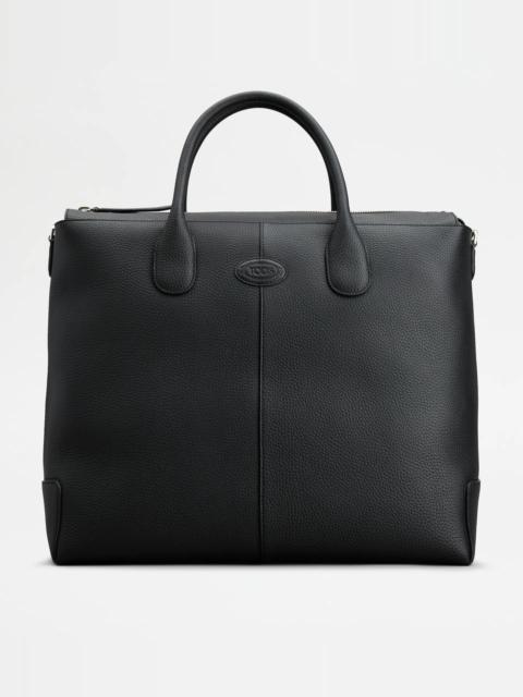 Tod's TOD'S DI BAG TRAVEL BAG IN LEATHER - BLACK