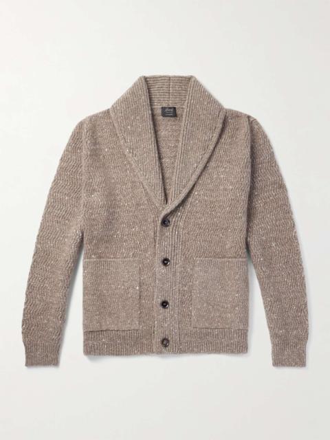 Shawl-Collar Ribbed Cashmere Cardigan