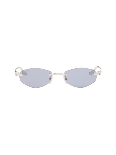 Cartier Silver 'Panthère de Cartier' Sunglasses