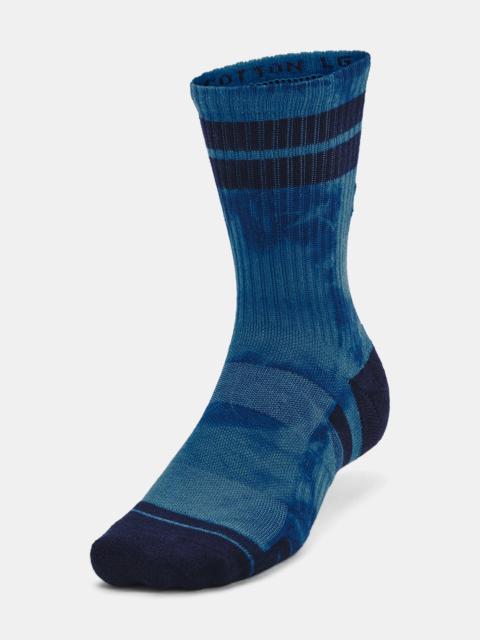 Under Armour Unisex UA Performance Cotton 2 Pack Mid-Crew Socks