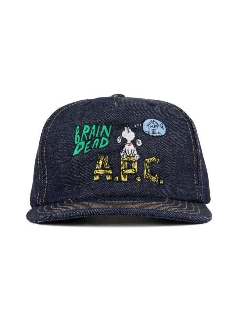 BRAIN DEAD Brain Dead x A.P.C. Denim 5 Panel Hat - Indigo