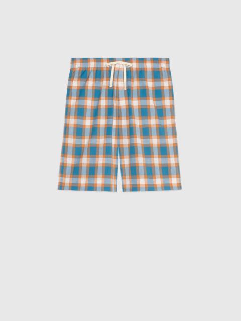 GUCCI Check cotton shorts