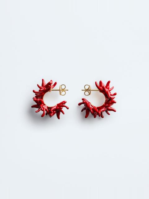 Bottega Veneta Sea Coral Hoop Earrings
