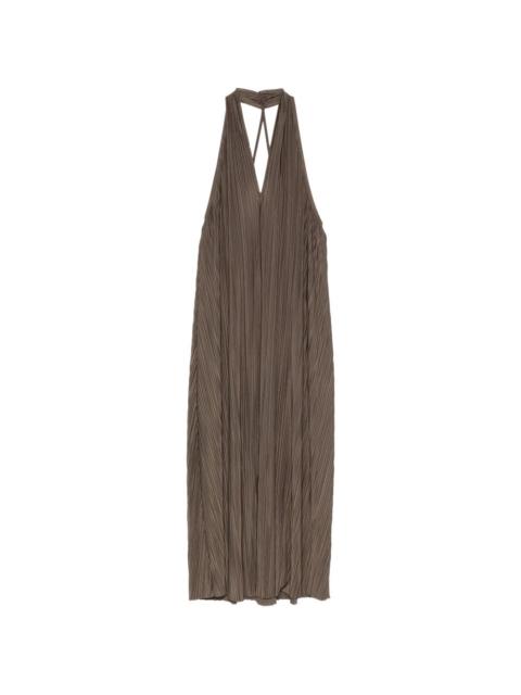 SAMSØE SAMSØE Sacille pleated halterneck maxi dress