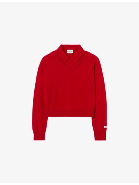 Claudie Pierlot V-Neck Collar Wool Jumper