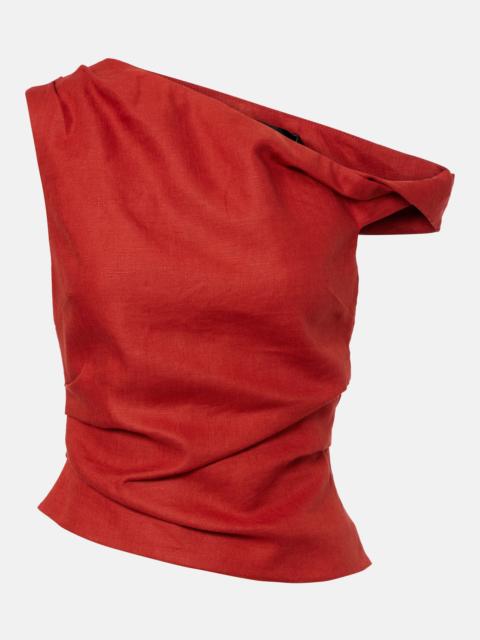 SIR. Asymmetric linen top