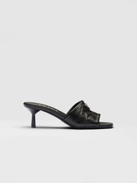 Prada Antiqued nappa leather sandals
