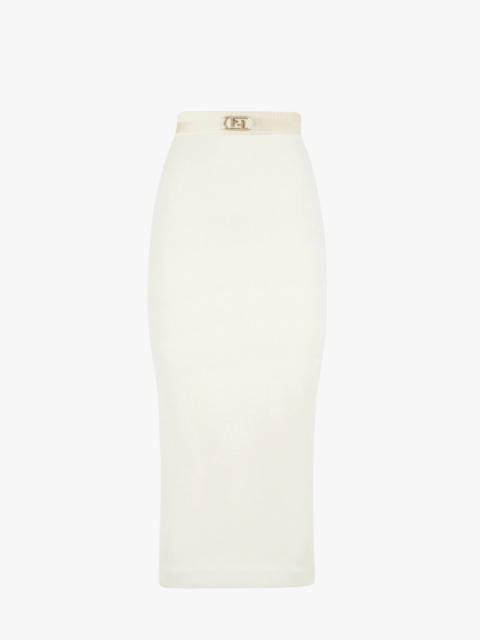 FENDI White viscose skirt