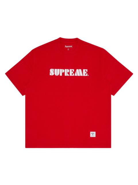 Supreme Stencil Embroidered Short-Sleeve Top 'Red'