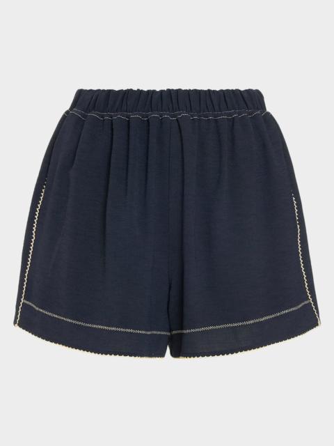 RAMY BROOK Anaya Embroidered Shorts